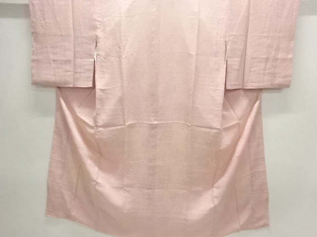 JAPANESE KIMONO / ANTIQUE JUBAN / SILK / MON KINSHA / WOVEN PAULOWNIA & PEONY
